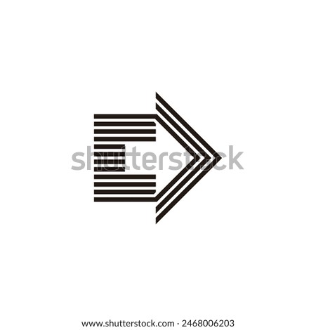 right arrows atripes negative space logo vector 