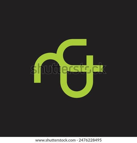 letter nc plus medical geometric lines logo vector 