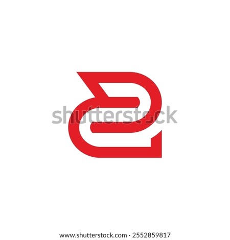 letter c2 loop line geometric logo vector 