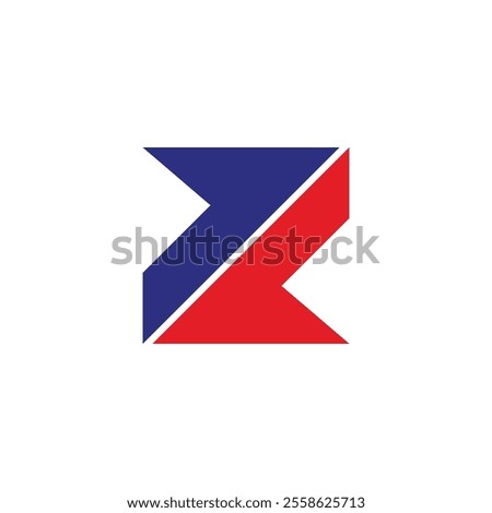 letter z exchange two arrows simple geometric logo vector 