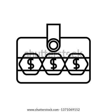 money mark icon isolated on white background, vector illustration