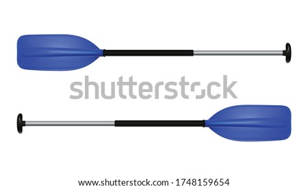 3d realistic vector blue oar. Isolated on white background. ストックフォト © 