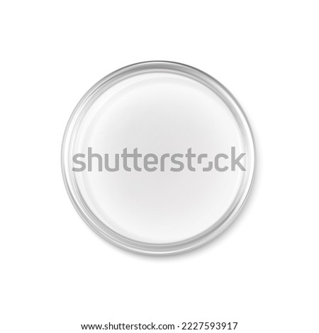 3d realistic vector icon. Petri dish. Laboratory and sience equipment. Test and research lab.