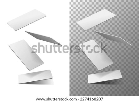 Similar – Image, Stock Photo Blank card on white table with cotton flowers top view