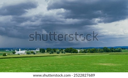 Image, Stock Photo approaching storm on the horizon