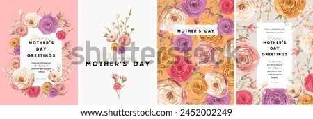 Similar – Image, Stock Photo A bouquet of summer cosmos (pink cosmea) flowers in a vase.