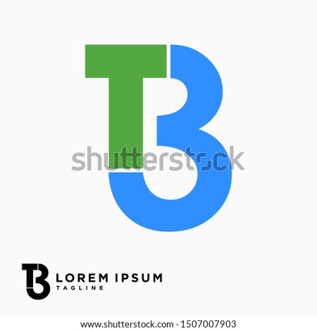 Creative Combination of Letter T and Number 3 Initials T3 or 3T Logo Design Vector