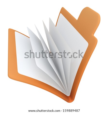 Yellow folder with paper
