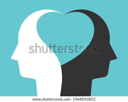Similar – Image, Stock Photo Two heads with face mask