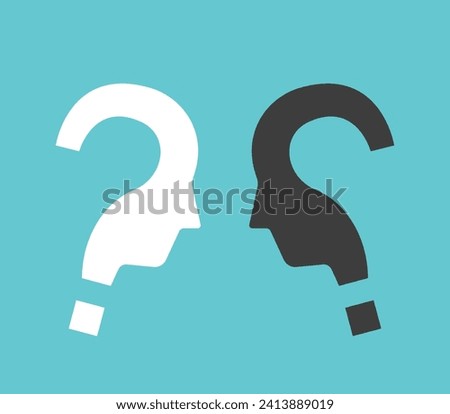 Similar – Image, Stock Photo Transparent head silhouette