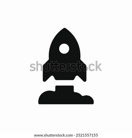 rocket launch icon sign vector