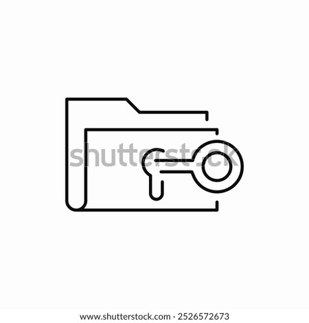 folder key safe icon sign vector