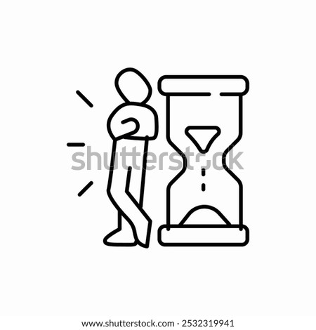 deadline hourglass icon sign vector