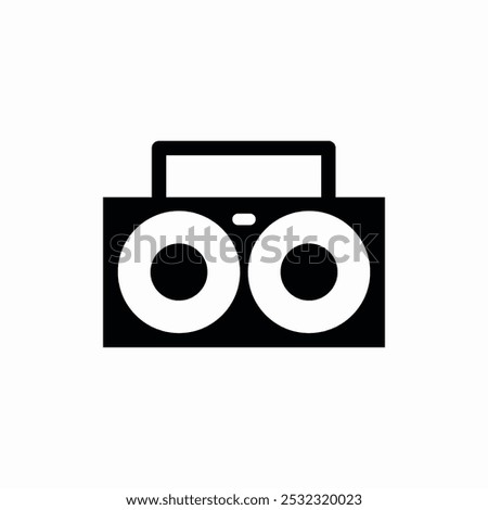 radio cassette icon sign vector