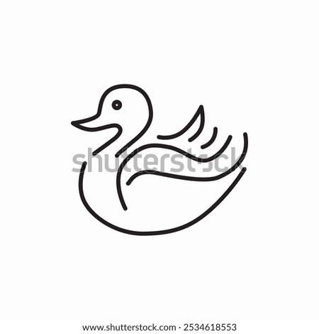 duck bird icon sign vector