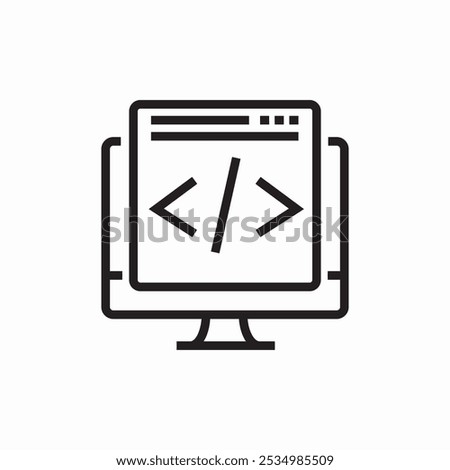 web development icon sign vector