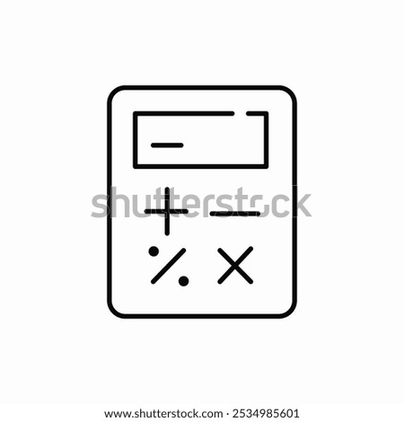 calculator count icon sign vector