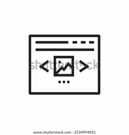 website photo view icon sign vector