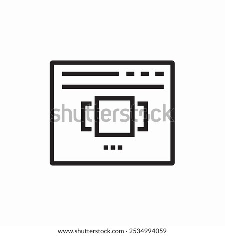 website slideshow page icon sign vector