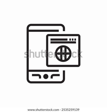 phone webpage icon sign vector