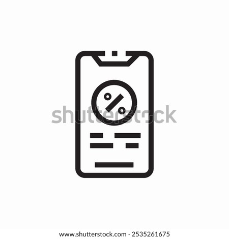 phone discount icon sign vector