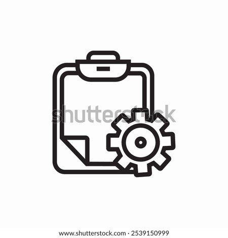 clipboard settings icon sign vector