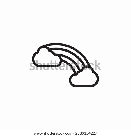 clouds rainbow icon sign vector