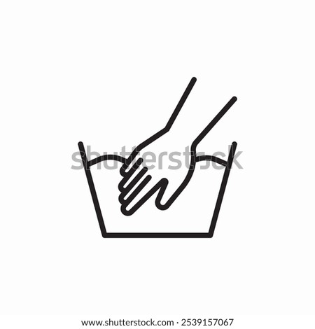 laundry manual wash icon sign vector