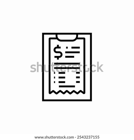 bill invoice icon sign vector