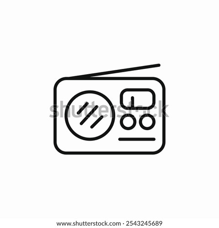 radio music icon sign vector