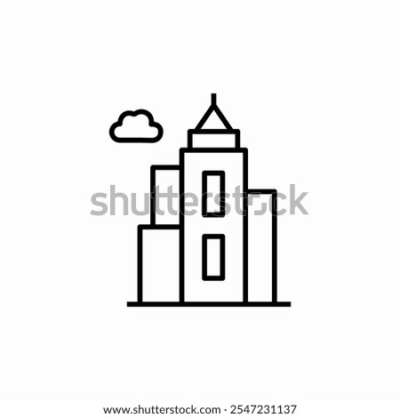 skyscrapers city icon sign vector