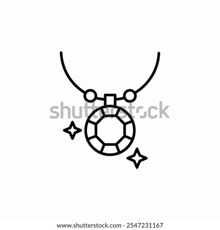 necklace ruby gem icon sign vector