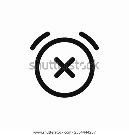 alarm clock delete icon sign vector