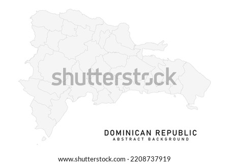 Dominican Republic Map - World Map International vector template with High detailed including grey color and grey line isolated on white background for design - Vector illustration eps 10