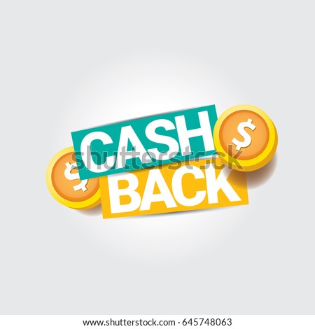 vector cash back icon isolated on grey background. cashback or money refund label