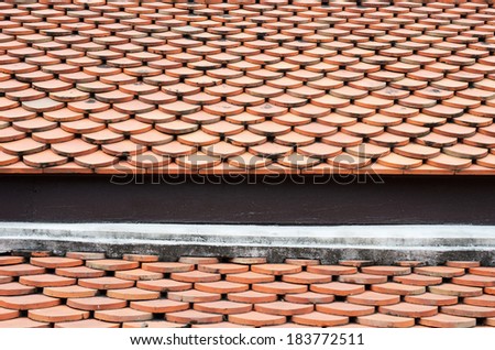 Brick on roof texture background / Brick on roof
