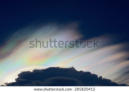 Iridescent pileus cloud / Rainbow clouds