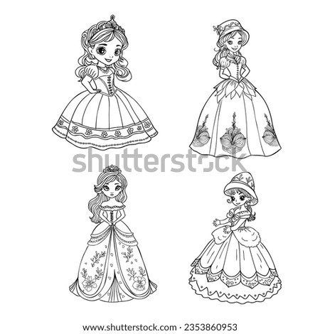 Similar – Image, Stock Photo Child draws a princess II with pens
