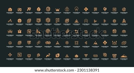 Set of abstract logo bundle collection