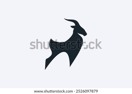 Goat logo design silhouette vector