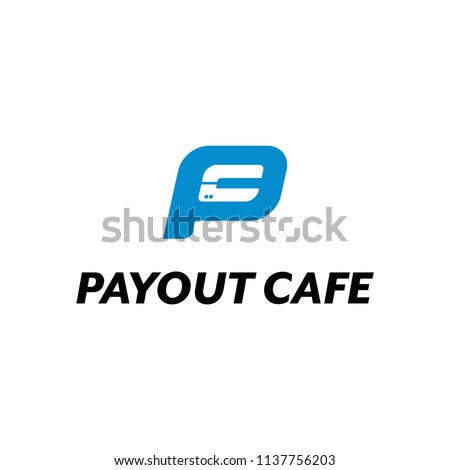 Illustration modern from the PC initials contained a credit card logo design
