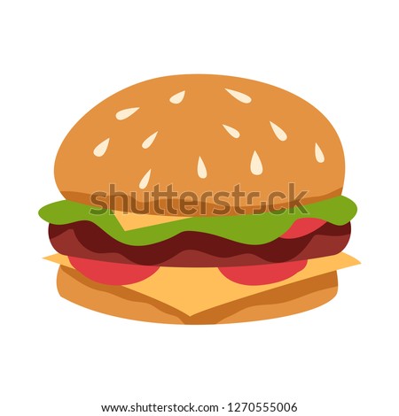 Big burger with sesame