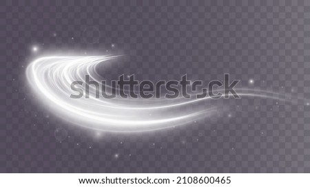 Light white Twirl. Curve light effect of white line. Luminous white circle. Light white pedistal, podium, platform, table. Vector PNG. Vector illustration