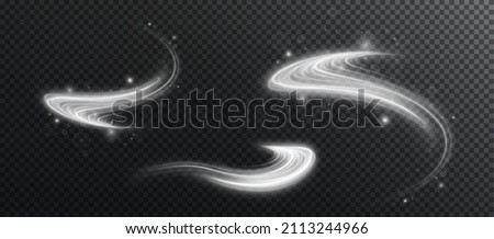 Light white Twirl. Curve light effect of white line. Luminous white circle. Light white pedistal, podium, platform, table. Vector PNG. Vector illustration	
