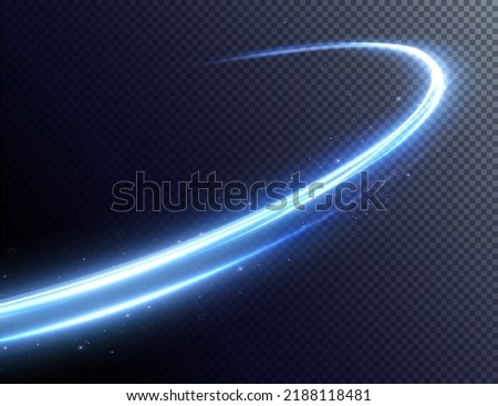 Light blue Twirl. Curve light effect of blue line. Luminous blue circle. Light blue pedistal, podium, platform, table.  Vector illustration	