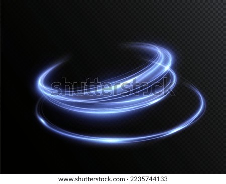 Light blue Twirl. Curve light effect of blue line. Luminous blue circle. Light blue pedistal, podium, platform, table. Vector PNG. Vector illustration	

