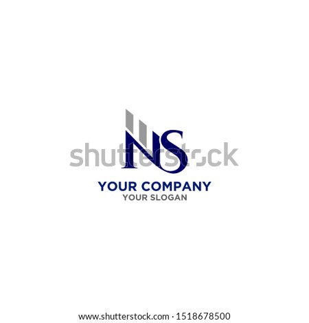NS Accounting Logo Design Vector Stock fotó © 