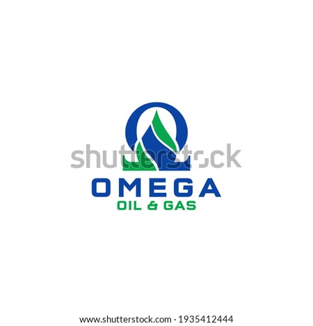 Omega Oil and Gas Logo Design Vector