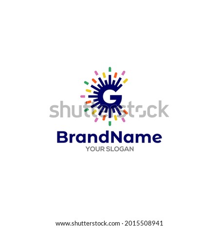 G Spark Logo Design Vector