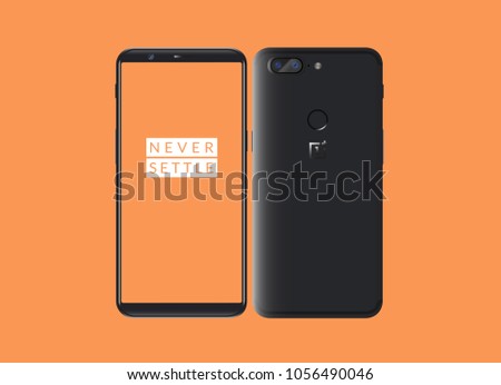 High-quality front view of OnePlus mobile showcasing its sleek design and vibrant display. Perfect for tech reviews, promotional materials, and app demonstrations, highlighting the device’s premium ae